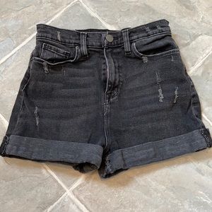 Black Denim Shorts